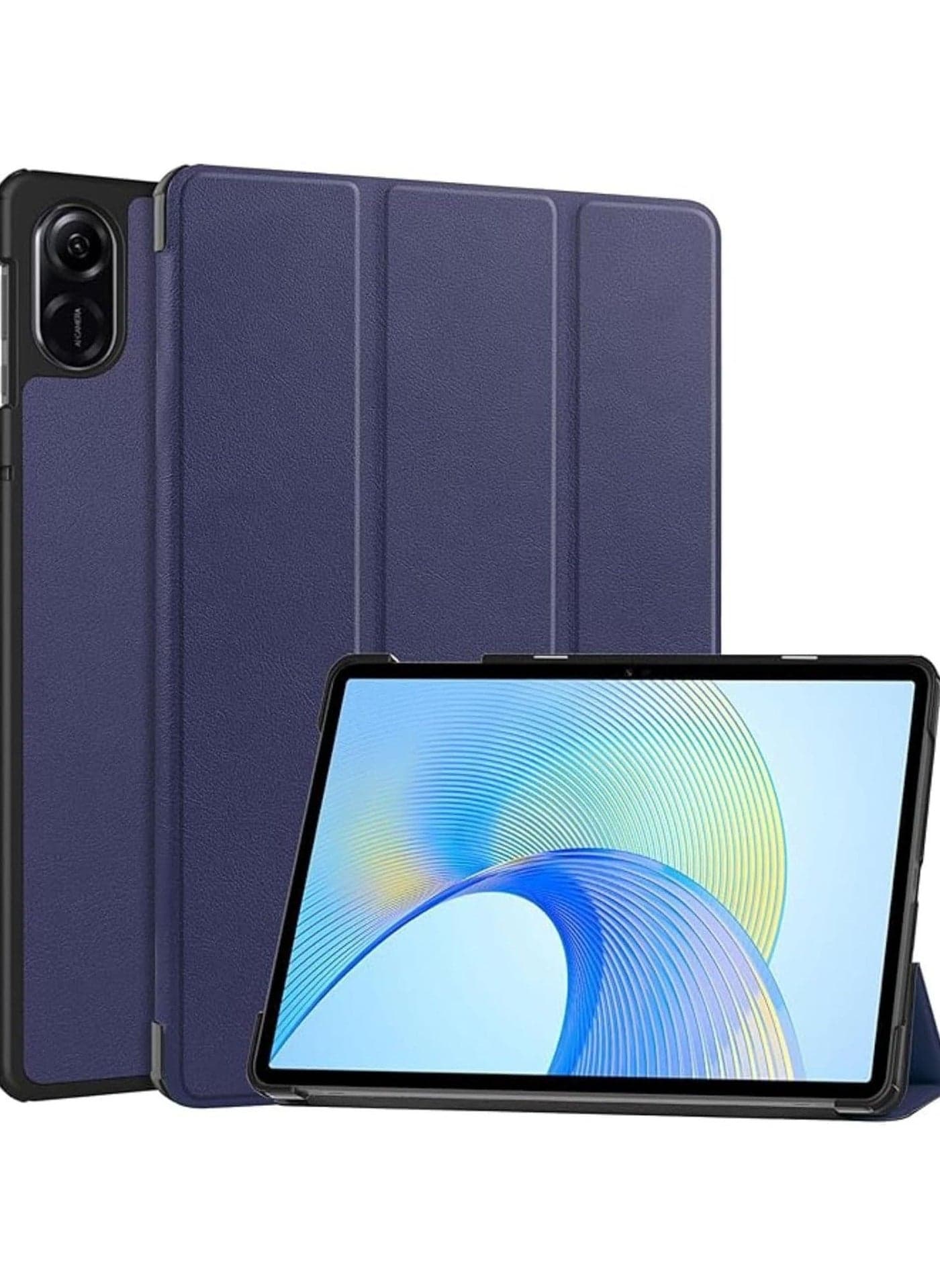 Honor Pad X9/X8 Pro Case 11.5inch, Tri-Fold Smart Tablet Case, Hard PC Back Shell Slim Case Multi-Viewing Angles Classic Cover Shell With Auto Wake/Sleep (Blue)