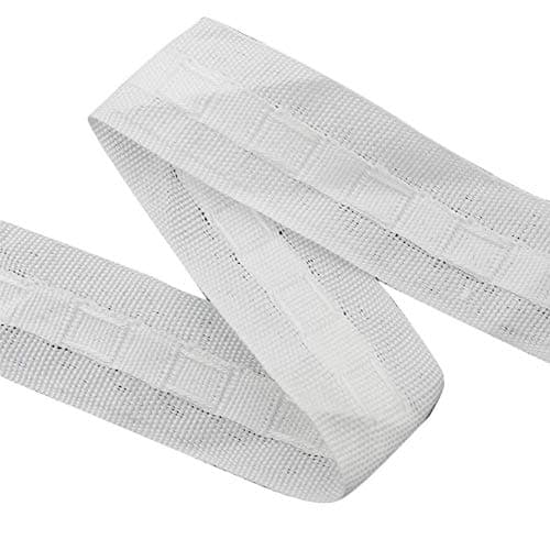HUNNY- BUNCH® Premium Home Decor Narrow Shading White Curtain Tape with Strong Toughness and Heavy Fabric for 1 Inches Hook (Width: 1 inch) (10 Meters)
