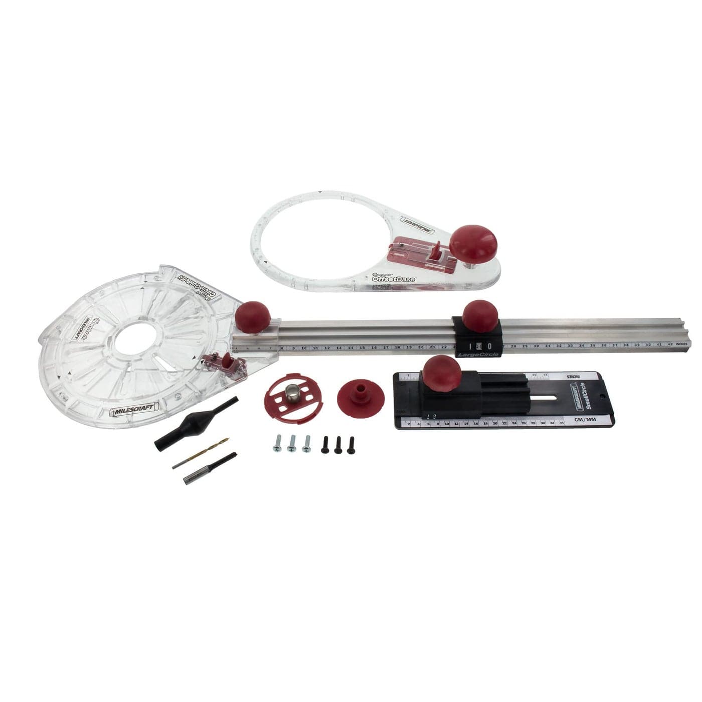 Milescraft 1219 Circle Guide Kit- Precision Router Circle Cutting Jig For Cutting/Routing Circles From 1.5” Up To 52” with Offset Base