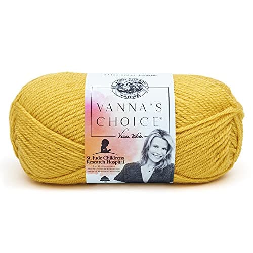 Lion Brand Yarn (1 Skein) Vanna's Choice Yarn, Mustard