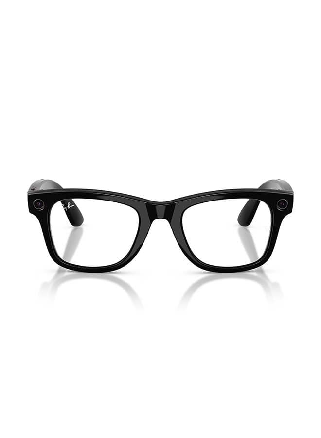 RAY-BAN Wayfarer (Gen 2) Shiny Black Frame Clear To Graphite Green Transitions Lens Standard High Bridge Shiny Black Clear To Graphite Green Transitions Standard Size S50 Shiny Black Clear to Graphite Green Transitions