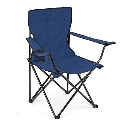 Anugrah Stainless and Polyester Outdoor Portable Folding Camping Chair Portable Foldable Nylon Base Fabric Camping Chair