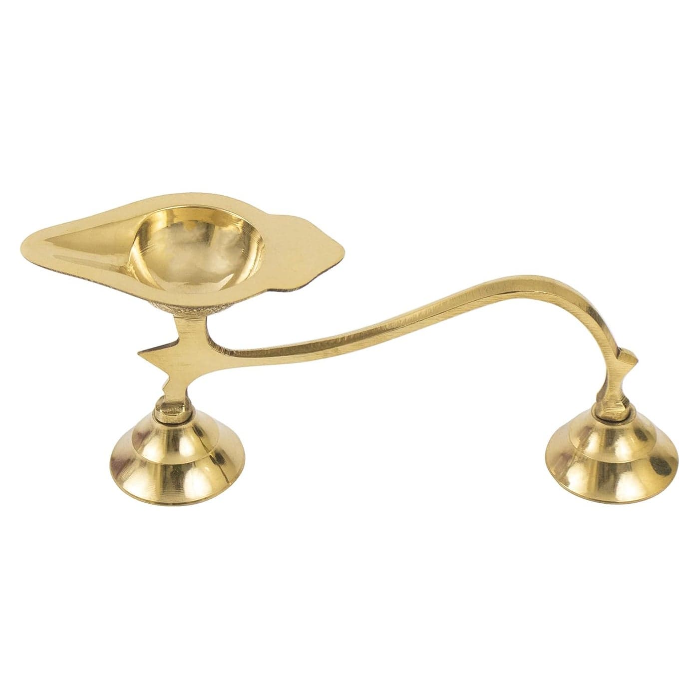 Spillbox KapoorKarpoor Diya Deepam Burner Brass Karpuram AratiAarti Stand for Dhoop PujaPooja Room Camphor Dani Holder for Mandir HomeOffice DecorationWeight233gCurvy dhoop Large