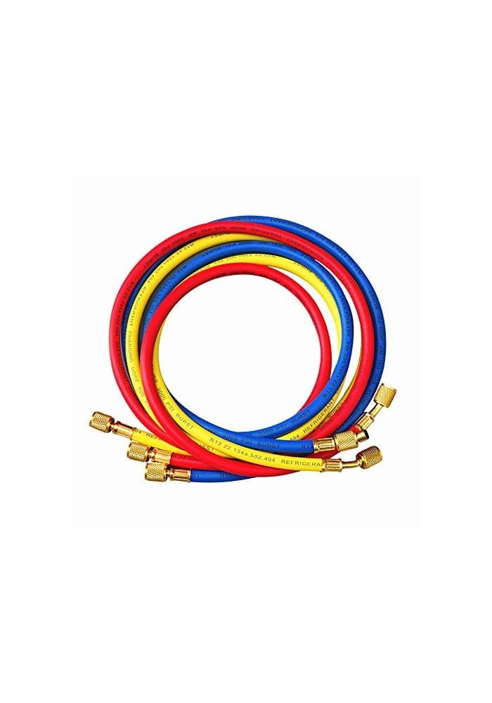 ANTFEES AC Charging Hose Tube 72 HVAC Gauges Hoses Refrigerant Charging Hose for R134A R12 R22 R502 Manifold Gauge Hoses Set 3pcs