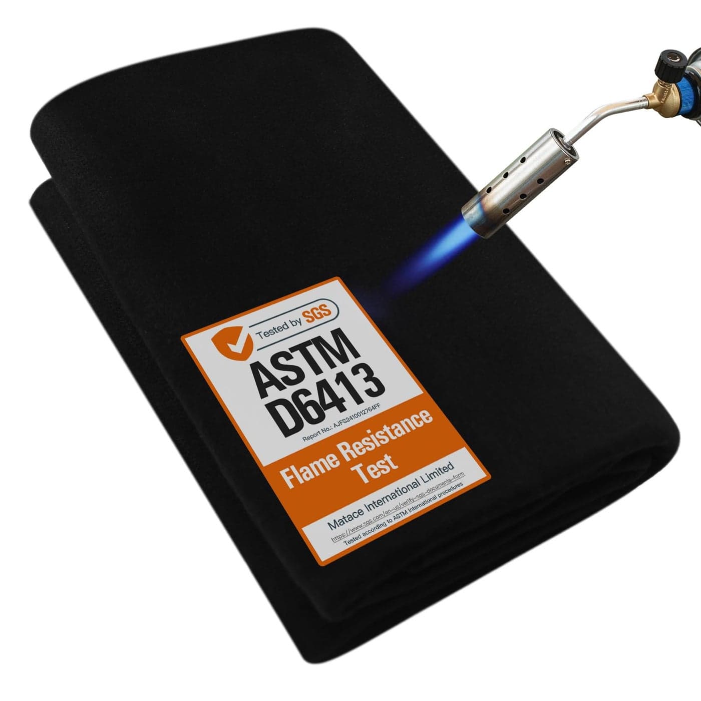 Matace 40x40 Inch Large Fireproof Welding Blanket Pad 5mm Thickened Fire Resistant Carbon Felt Cloth Flame Retardant Fabric Heat Shield for Grill Cover Soldering Firepit Smoker Black
