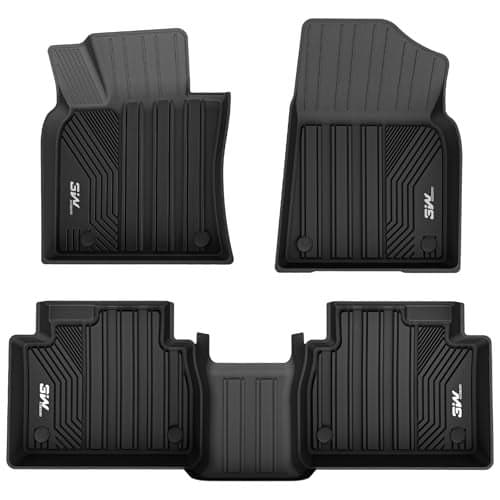 3W Floor Mats Fit Toyota Camry 2018-2024 FWD (Not for Hybrid or AWD), TPE All Weather Custom Fit Floor Liner, 1st and 2nd Row, Black