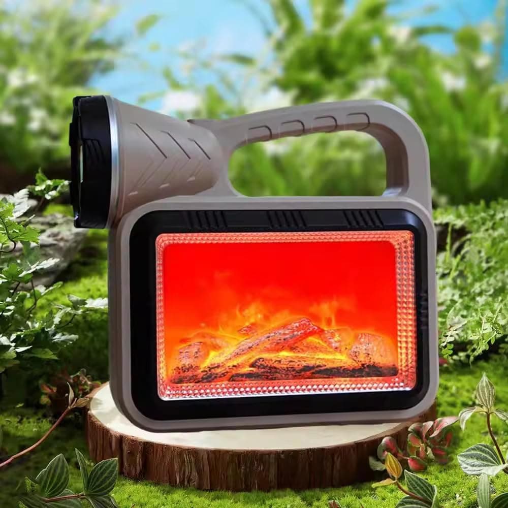 BLURISM Multifunctional Solar Portable Light USB Rechargeable LED Flashligh FloodlightSpotlight Handheld Torch for Home Outdoor Camping Fishing Hiking Nightwalk Battery Capacity 2400mAh