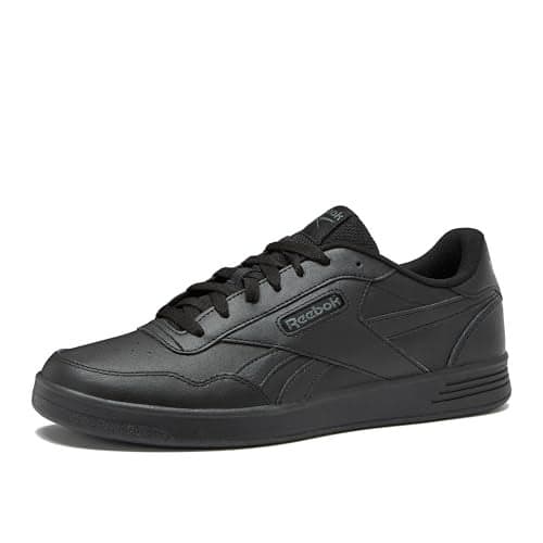 Reebok Court Advance Sneakers for Men - Casual Tennis Mens Shoes Size 6 to 15, White or Black, Core Black/Pure Grey/Core Black, 9.5