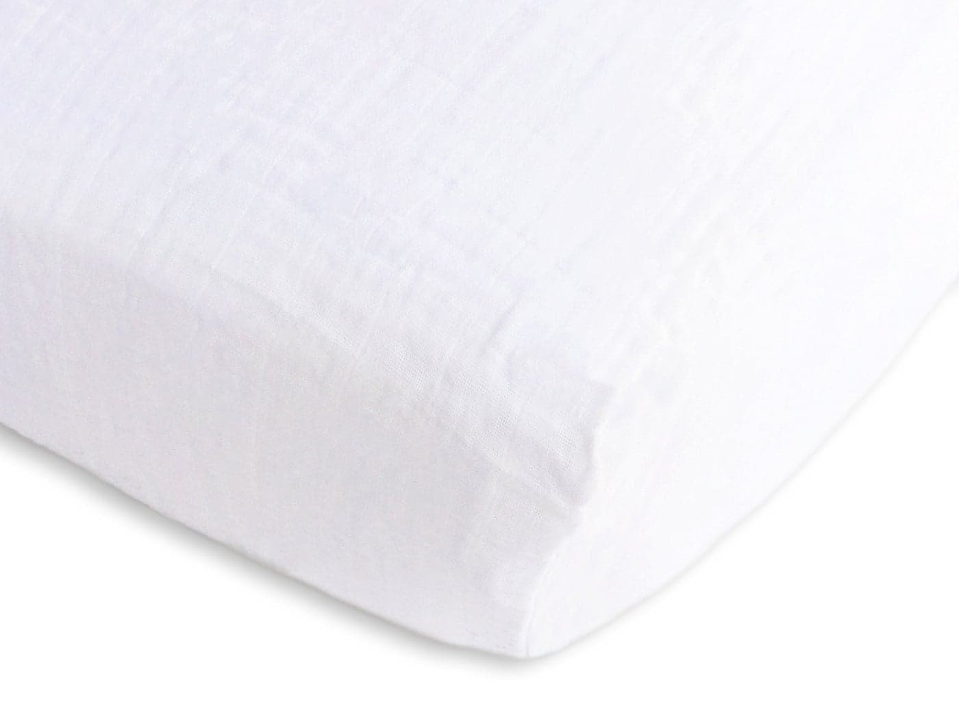 SwaddleDesigns Softest Cotton Muslin Fitted Crib SheetToddler Sheet for Baby Boy Girl Pure White