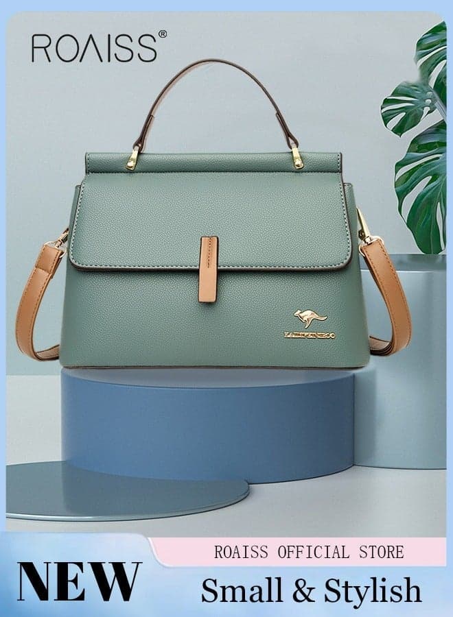 Women Textured Shoulder Crossbody Bag Fashion Elegant Exquisite Design with Multiple Functional Pockets Large Capacity Green Color Perfect Gift for Women, Mother or Girlfriend