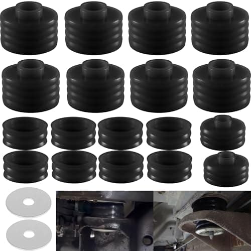 BELIFLY KF04050BK Body Cab Mount Bushing Kit Compatible with Ford F250 F350 Super Duty 2WD 4WD 19992017 Body Cab Mounts Washers Polyurethane Black 20PCS