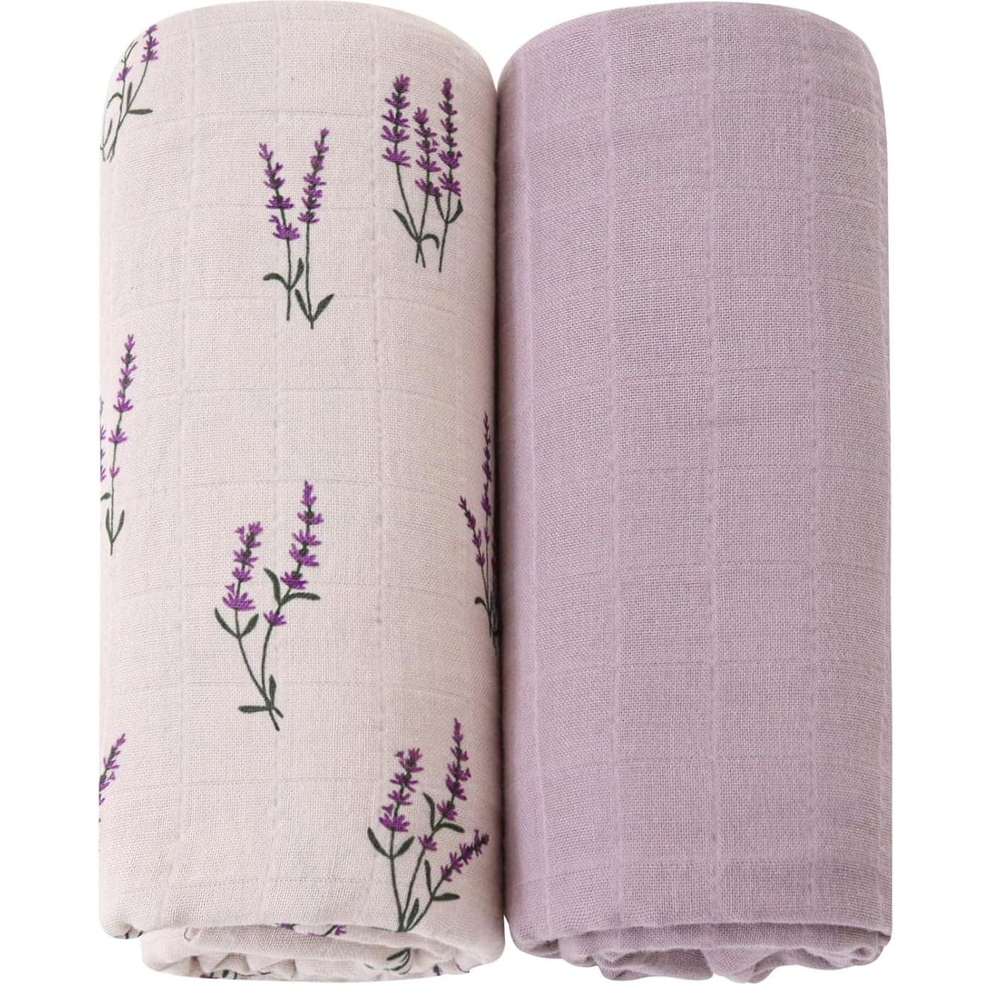 LifeTree Baby Swaddle Blankets Girls Organic Muslin Swaddle Blankets Unisex Swaddling Wrap Receiving Blanket for Newborn Organic Cotton Large 47 x 47 inches Lavender Mauve