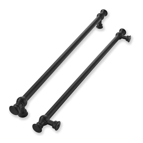 khtumeware 5 Pack 10inch256mm Hole Center Matte Black Cabinet Pulls Solid Heavy Duty Pull Cabinet Hardware Handle for Kitchens cabinets Dressers Pull for Bathroom