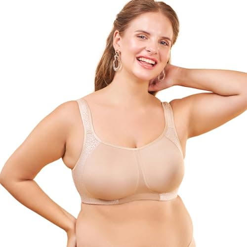 Enamor F048 Comfort Minimizer Bra for Women with Side Shaping- Full Coverage, Non Padded and Wirefree(F048_TAN Skin_38D)