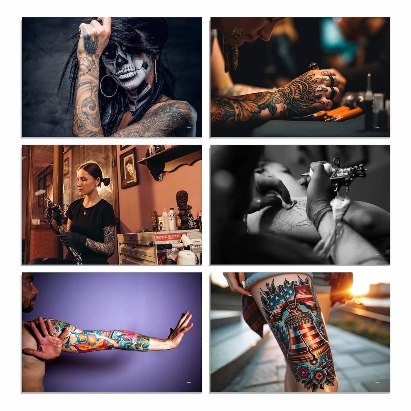 ESCAPER Tattoo Studio Posters for Wall 12 x 18 inch Tattoo Studio Posters Tattoo Studio Decoration Items Tattoo Wall Posters Tattoo Design Posters Tattoo Shop Tattoo Art Jumbo 6 Posters Pack No 239 To 244
