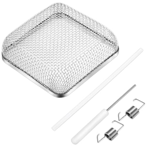 Frienda Flying Animal Screen RV Furnace Vent Cover 45 x 45 x 13 Inches Stainless Steel Mesh with Installation Tool and 169 Inches Silicone Rubber for Water Heater
