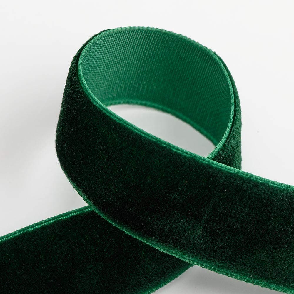 Velvet Ribbon 16mm x 10 Metres Bottle Green