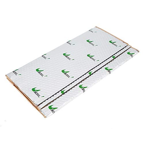 uxcell 2pcs 80mil 5sqft Car Sound Deadener Heat Insulation Mat Butyl Pad Damping Self Adhesive Deadening Material Door Roof Floor Automobile Sound Barrier