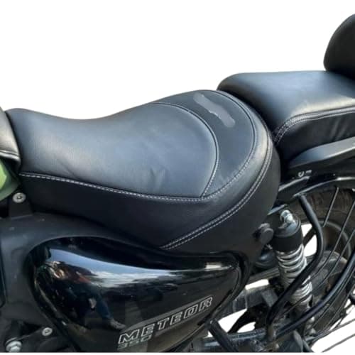 Sahara Seats Compatible with Meteor 350 Fireball/Stellar/Supernova Seat Cover for Low Riding Seats and Touring Seats - Stapling Recommended