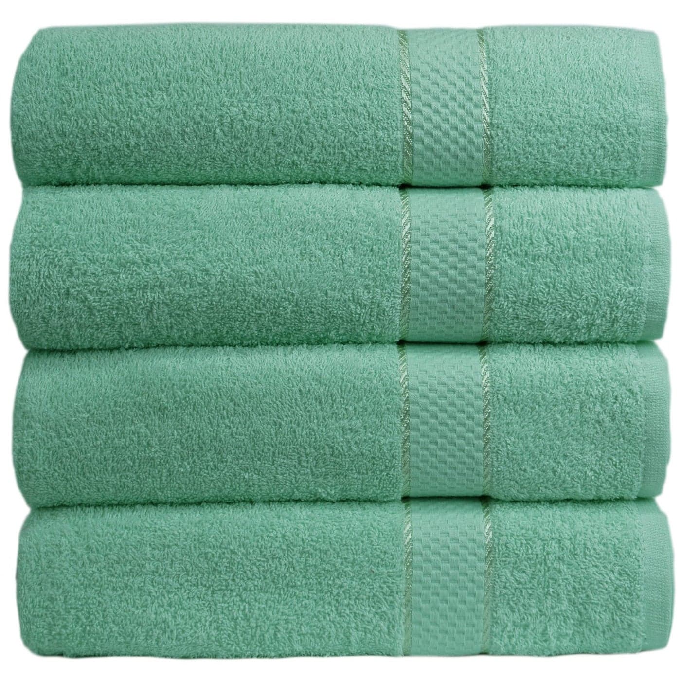 Casabella Luxury Pack Of 4 Bath Sheet 100 Egyptian Cotton Super Soft towel_Seafoam