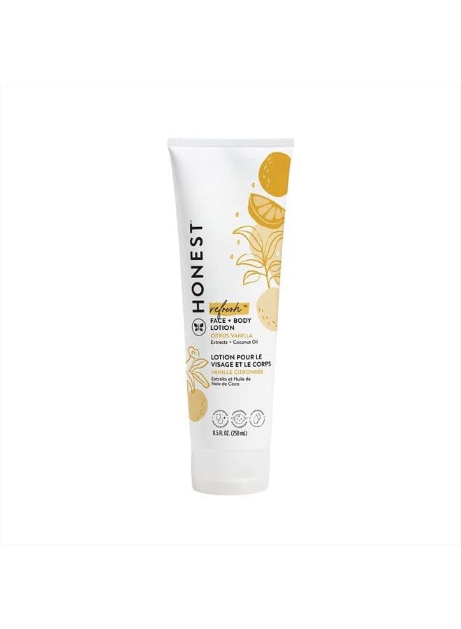 Hydrating Face + Body Lotion | Fast Absorbing, Naturally Derived, Hypoallergenic | Citrus Vanilla Refresh, 8.5 fl oz