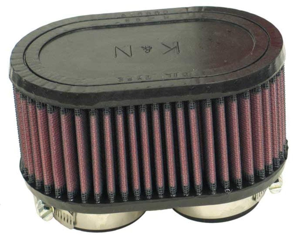 K&N High-Flow Original Lifetime Universal Clamp-On Air Filter: High Performance, Premium, Washable: Flange Diameter: 1.875 In, Filter Height: 3 In, Flange Length: 0.625 In, Shape: Oval, R-0990
