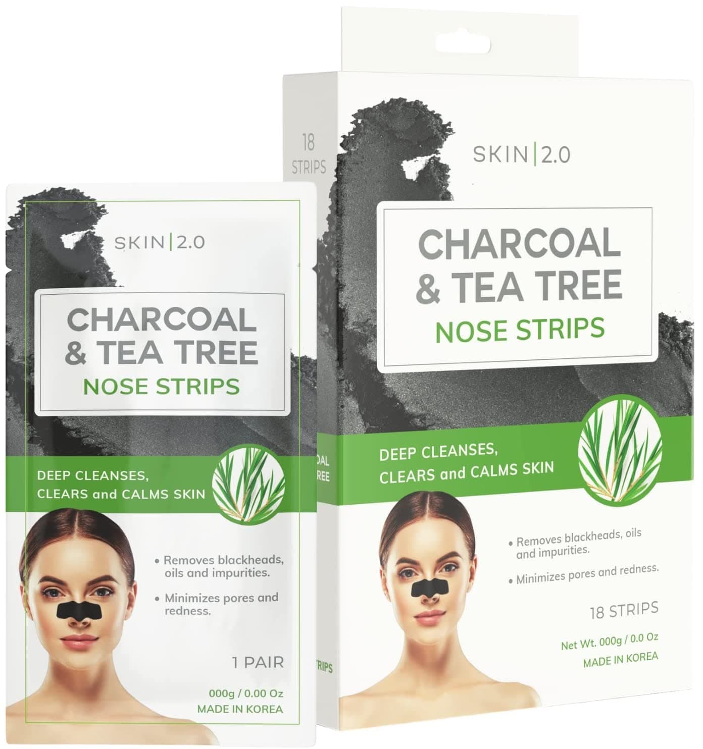 Tea Tree Charcoal PeelOff Face Mask Blackhead Remover Reduces Acne Pores Deep Cleansing Dermatologist Tested Korean Skincare Clean Beauty CrueltyFree 67 Fl oz