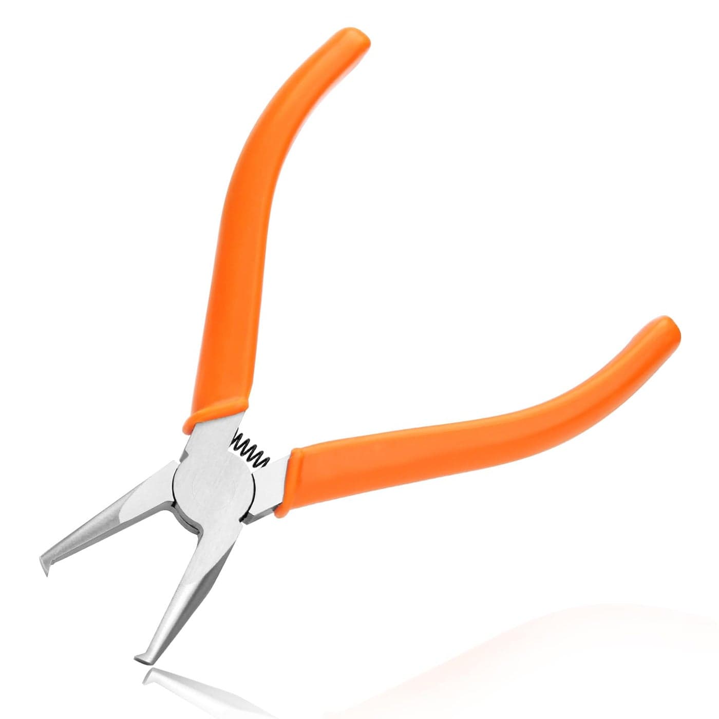 LEONTOOL Engineer Tip Cutter with 90 Degree UltraSharp Blade Transverse End Cutter with 4mm Flush Jaw Long Nose End Cutting Plier Nipper End Cutter for Precision Plastic Model SMTSMD Chips