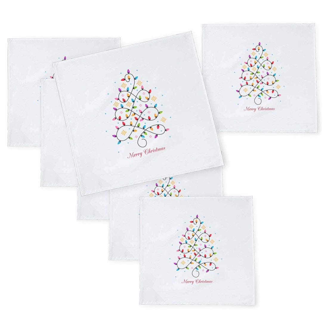 Kesri Gifts Christmas Theme Tafta Silk Table Napkins 10x 106 pcs for Xmas Decoration Christmas OrnamentsChristmas Gift ksnpxmas07P