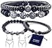STCORPS7 Magnetic Healing Bracelet Arthritis Energy Healthy Jewelry Magnetic Therapy SleepHematite Bracelet for Men Women Crystal Jewelry Healing Bracelets Bring Luck and Prosperity Happiness
