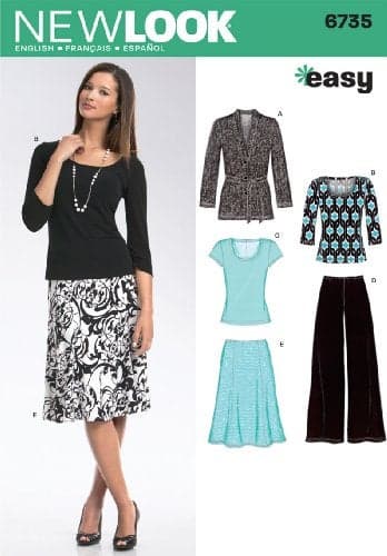 New Look Sewing Pattern 6735 Misses Separates Size A 10121416182022