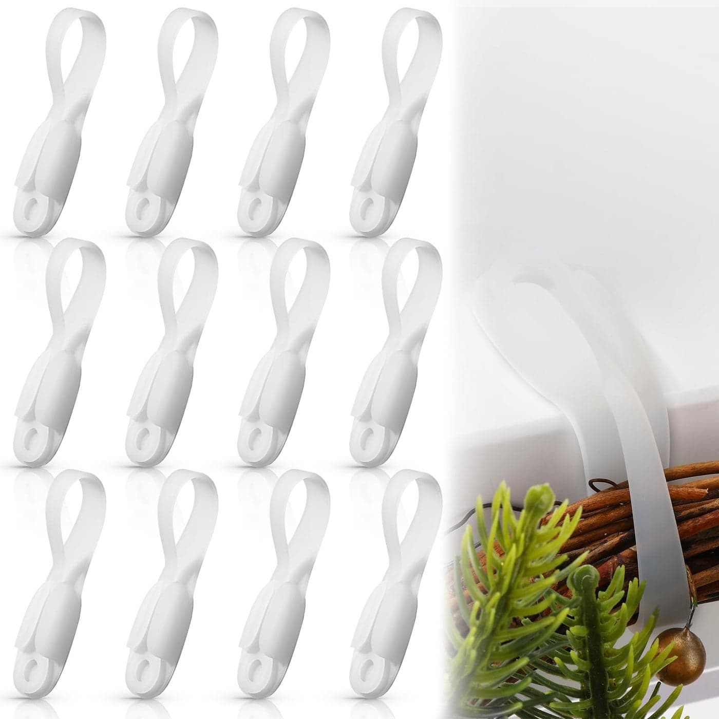 Fiada 12 Pcs Cord Bundlers Cord Organizer for Appliances Self Adhesive Kitchen Sticky Silicone Holder Organizer for Air Fryer Toaster Home Decorations AccessoriesClear