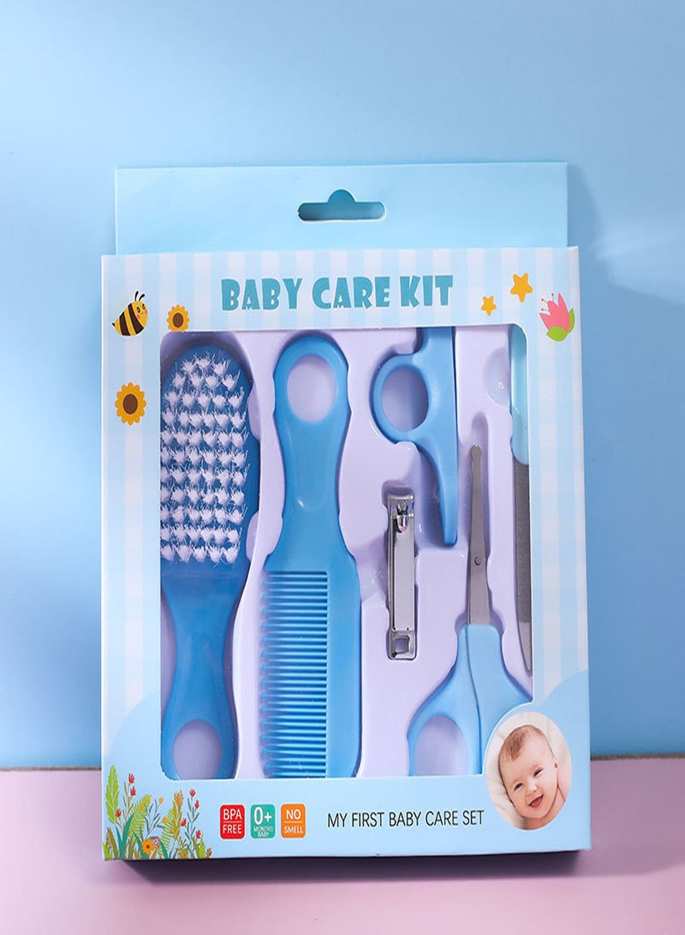 Baby Care 6 Piece Set single color Blue