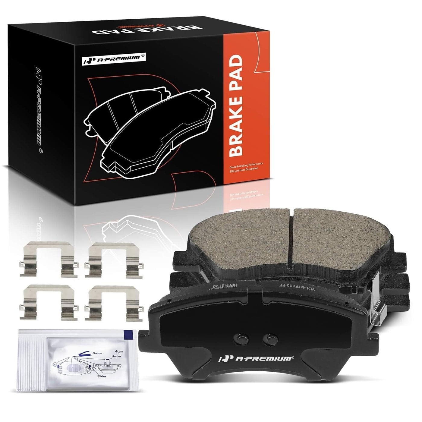 APremium Front Ceramic Disc Brake Pads Set Compatible with Hyundai Elantra 20172020 Ioniq 20172022 Kia Niro 20172022 4 Pcs