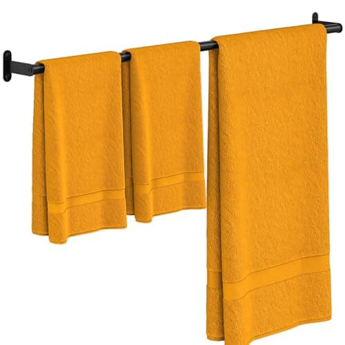 JUYSON Towel Bar for Bathroom 29.92 Inch Matte Black, Towel Racks for Bathroom Wall Mounted,Bathroom Accessories Stainless Steel Towel Rod Single Towel Holder Towel Hanger(Single Bar-Black, 29.92 in)