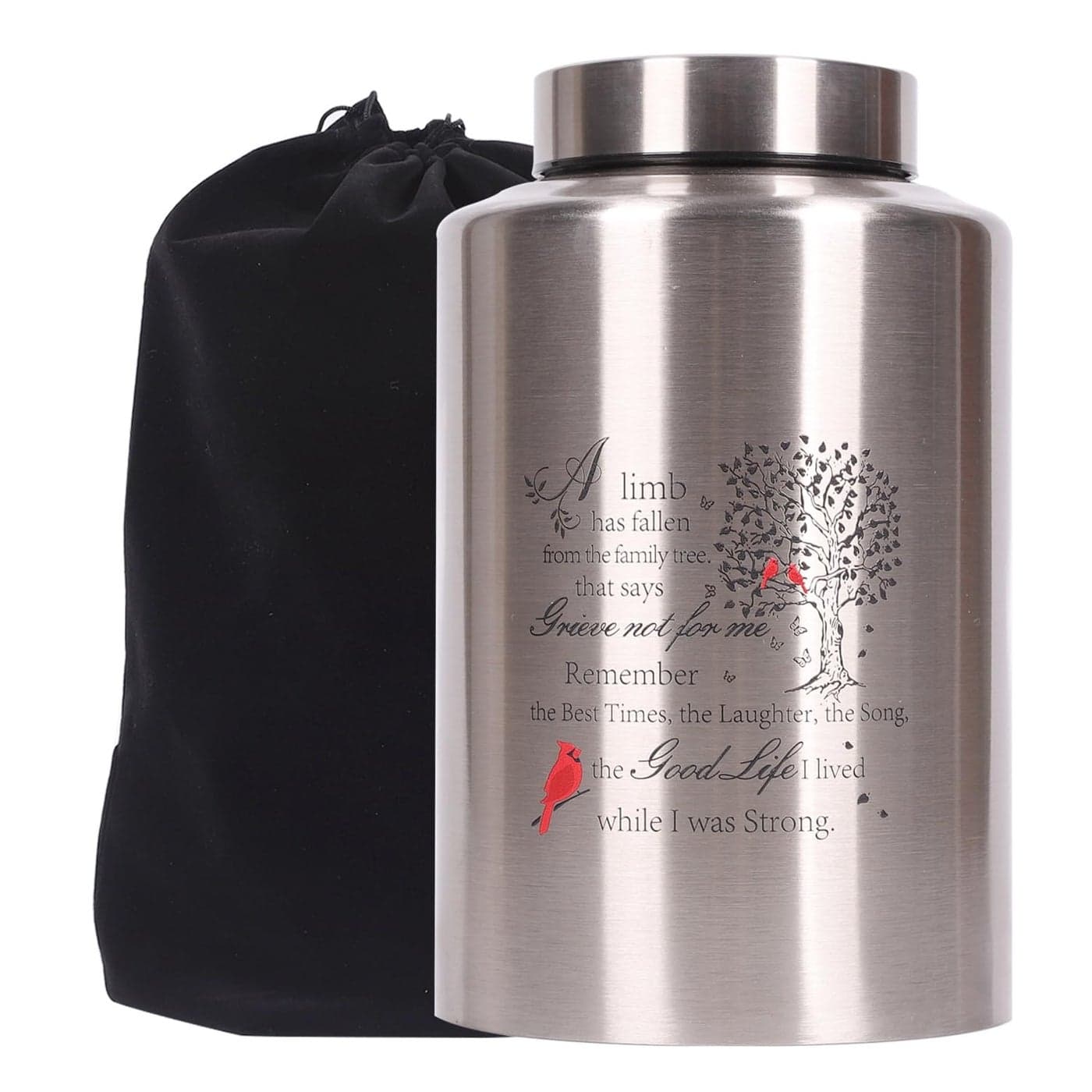 Tree of Life Original Angel Urns for Adult MaleFemale Ashes Up to 220 lbs Includes Velvet Bag