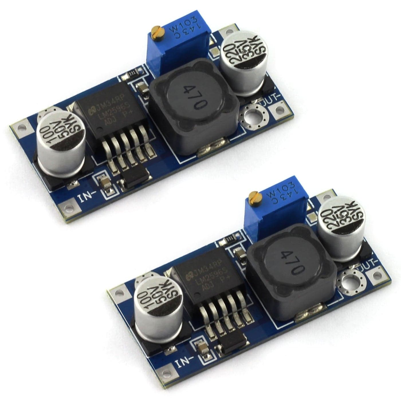 DZS Elec 2PCS LM2596 DCDC Step Down Variable Volt Regulator Input 32V40V Output 125V35V Adjustable Buck Converter Electronic Voltage Stabilizer Power Supply Module
