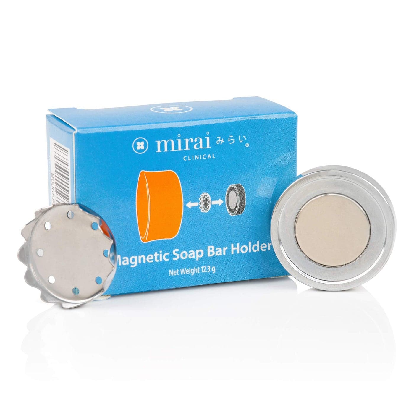 Mirai Clinical Magnetic Soap Holder for Shower Wall Stainless Steel Savers for Bar Soap Easy Clean Magnetic Soap Bar Holder Self Draining Wall Mount Soap Tray for Shower Bathroom Kitchen Sink