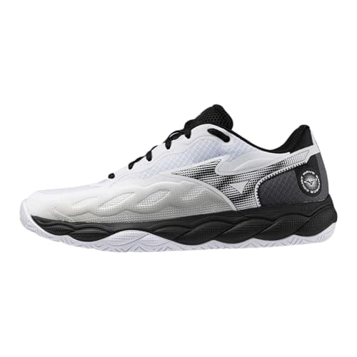Mizuno Wave Enforce Court AC Men's Tennis Shoe, All Court Tennis Shoe, White-Black, US Mens 11
