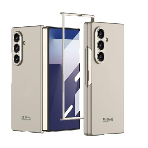 Midkart Matte Case Compatible with Samsung Galaxy Z Fold 7 (Release 2025) with Front Glass Cover Hard PC Thin Independent Camera Protection, Royal Beige