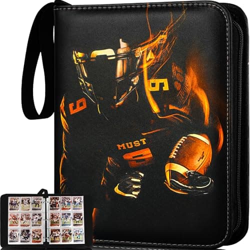 RONMONG Football Card Binder20252026 Sports Trading Card with Sleeves Holder Album990 Pockets Rugby Card Holder Sheets Display Storage Protectors for Collectors Boys and Girls Gift