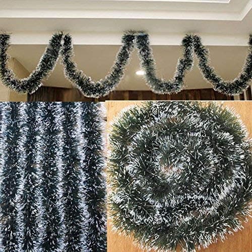 KharidoLive Ribbon Christmas Decoration String 6 FtGreenWhite10pcs