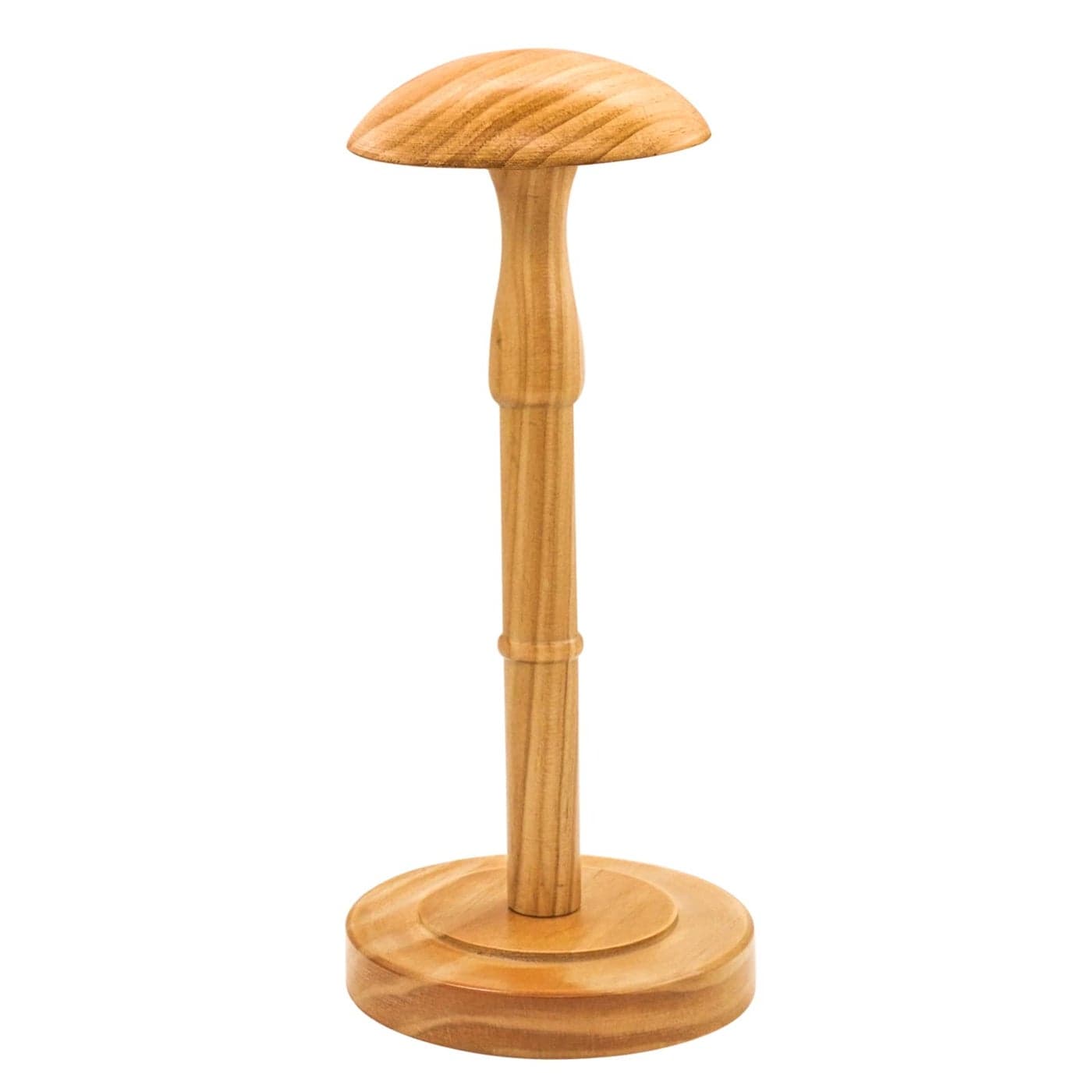 HAIBEIR Freestanding Hat Stand Tabletop Hat Rack Wood Display Stand Holder for Caps and Wigs NaturalOne Piece