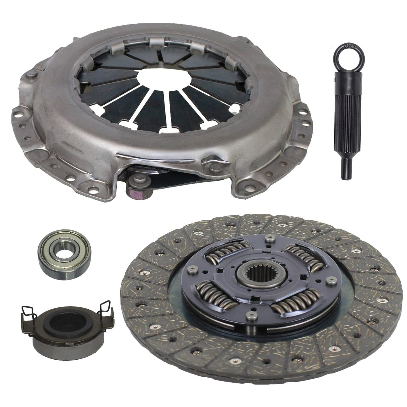 Clutch Kit Compatible With Corolla Matrix MR2 Spyder Celica Pontiac Vibe Geo Prizm Base Gsi Lsi S Ce Le St Xr 16L L4 18L L4 GAS DOHC Naturally Aspirated 1ZZFE 2ZZGE 16080