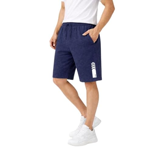 KART BLACK Plus Sizes Men's Cotton Knee Length Shorts (XXL,3XL,4XL,5XL,6XL,7XL,8XL Shorts) | Stripe Printed Shorts | Casual and Night Wear Mens Shorts (in, Alpha, XL, Regular, NavyWhitestipe)