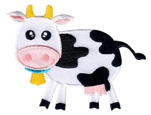 PatchMommy Cow Patch, Iron On/Sew On - Appliques for Kids Children