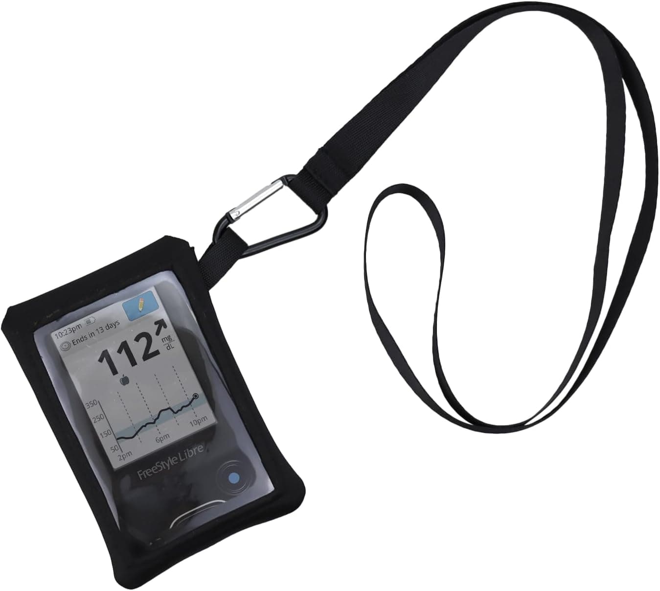 Blood Glucose Meter Case with Lanyard Hook Clear Window for Freestyle Libre 3 2 / Libre Reader Holder Freestyle Libre Case Diabetic Supplies Pouch