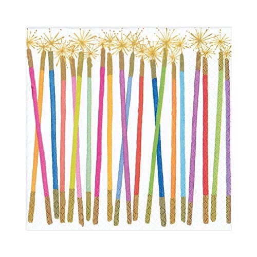 Caspari Party Candles Paper Luncheon Napkins - 20 Per Package