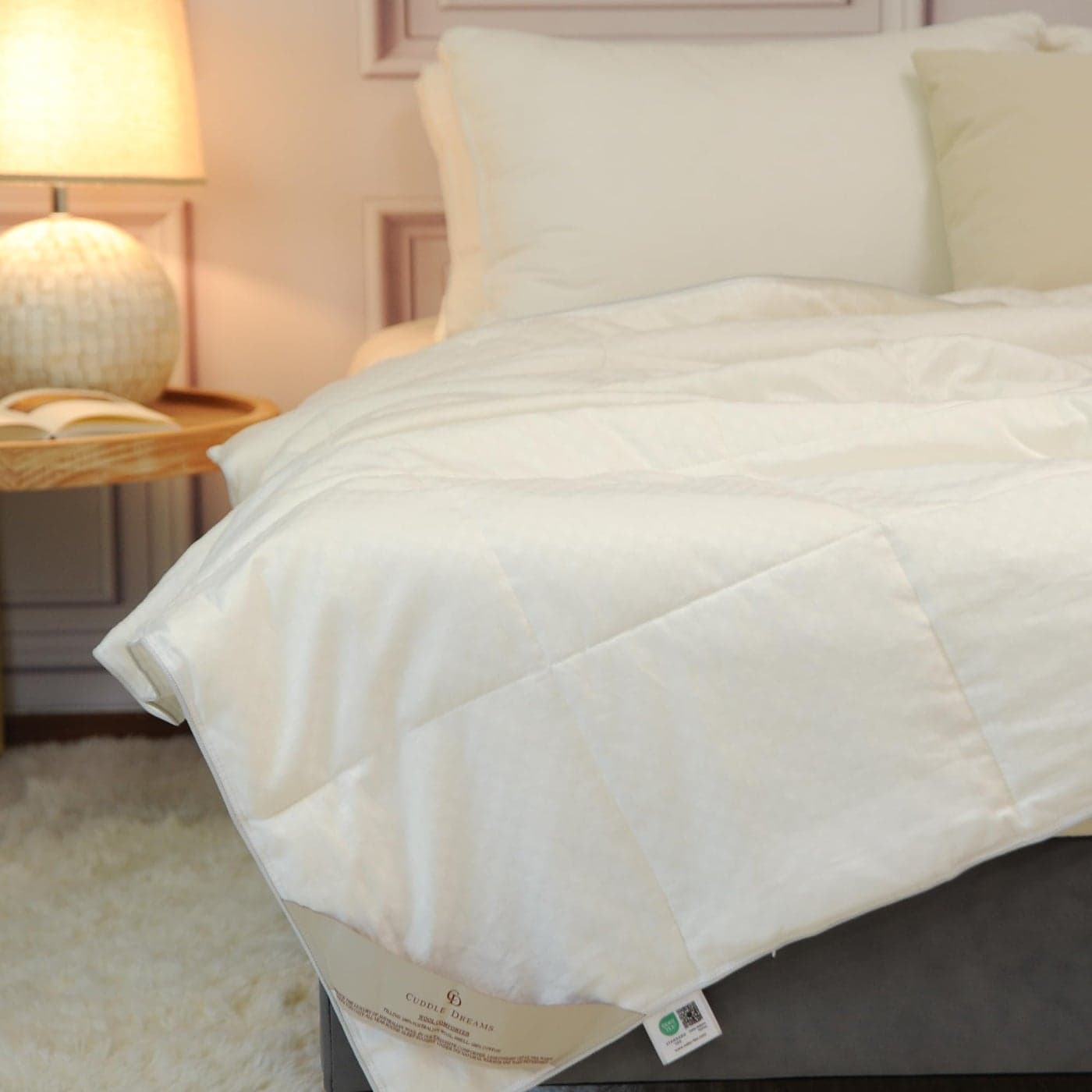 CUDDLE DREAMS Wool Comforter Duvet Insert 100 Australian Wool Filling with Soft Noiseless Cotton Shell Natural Warmth Lightweight for Summer Twin