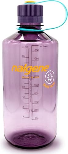 Nalgene Leak Proof Tritan BPA-Free Water Bottle - 32 oz Narrow Mouth - Made in the USA for Outdoor Use & Daily Hydration (Aubergine)